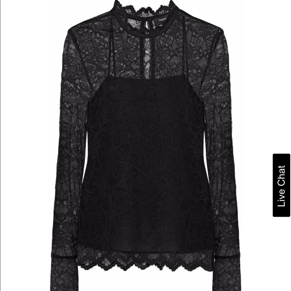 Theory 2 piece lace top with camisole